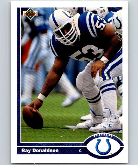 1991 Upper Deck #412 Ray Donaldson Colts NFL Football Image 1