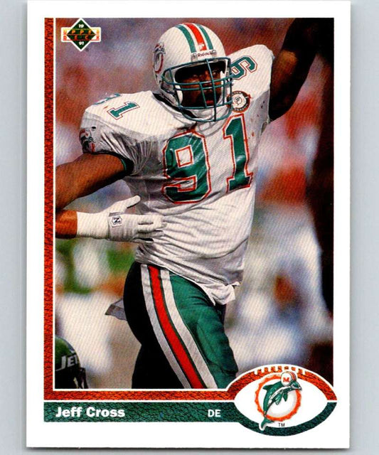 1991 Upper Deck #415 Jeff Cross Dolphins NFL Football Image 1