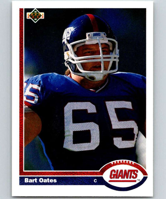 1991 Upper Deck #418 Bart Oates NY Giants NFL Football Image 1