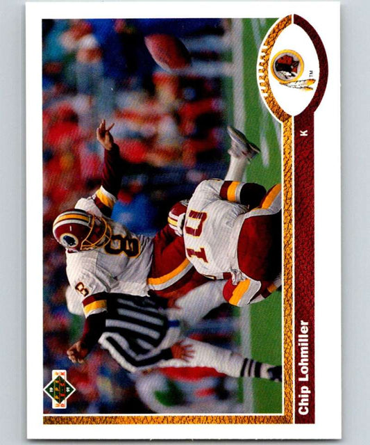 1991 Upper Deck #419 Chip Lohmiller Redskins NFL Football Image 1