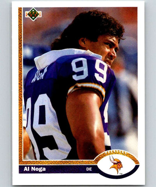 1991 Upper Deck #423 Al Noga Vikings NFL Football Image 1