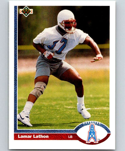 1991 Upper Deck #424 Lamar Lathon Oilers NFL Football Image 1