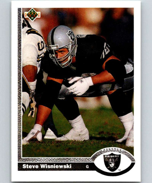 1991 Upper Deck #429 Steve Wisniewski LA Raiders NFL Football Image 1