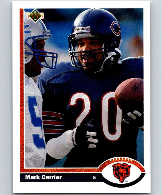 1991 Upper Deck #434 Mark Carrier Bears NFL Football Image 1