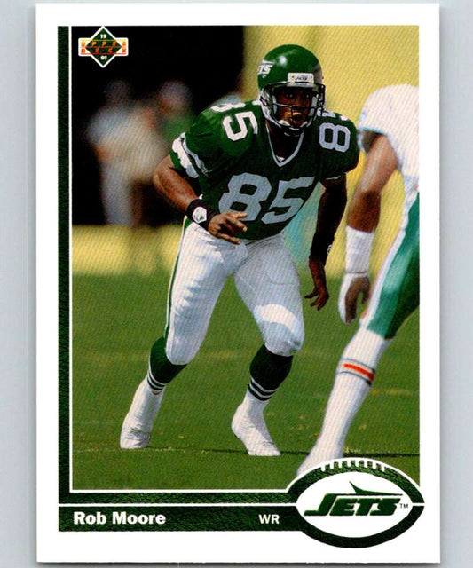 1991 Upper Deck #435 Rob Moore NY Jets NFL Football Image 1