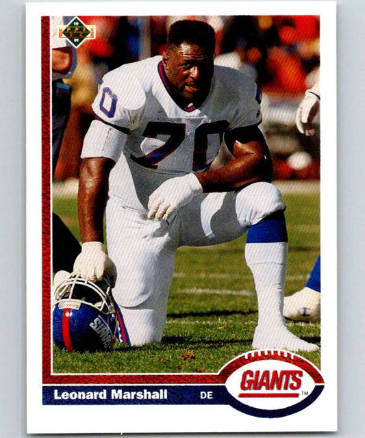 1991 Upper Deck #441 Leonard Marshall NY Giants NFL Football Image 1