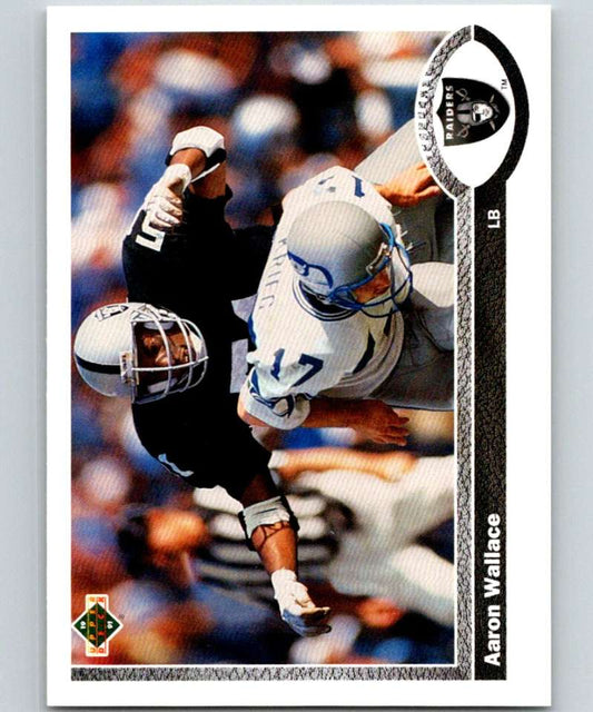1991 Upper Deck #448 Aaron Wallace LA Raiders NFL Football Image 1