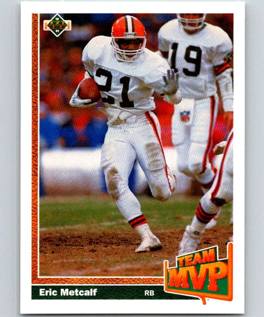 1991 Upper Deck #455 Eric Metcalf Browns TM NFL Football Image 1