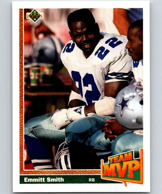 1991 Upper Deck #456 Emmitt Smith Cowboys TM NFL Football Image 1