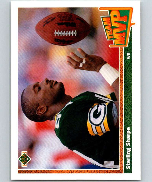 1991 Upper Deck #459 Sterling Sharpe Packers TM NFL Football Image 1