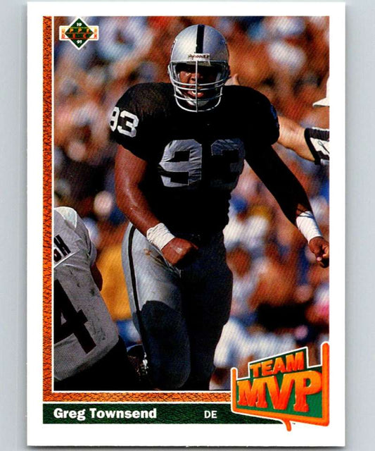 1991 Upper Deck #463 Greg Townsend LA Raiders TM NFL Football Image 1