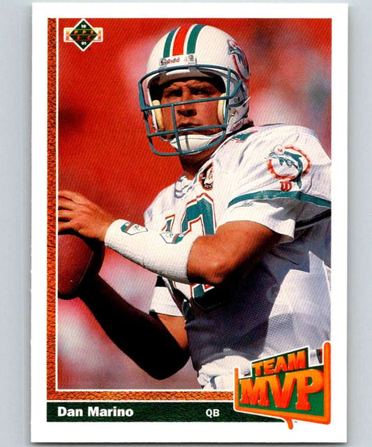 1991 Upper Deck #465 Dan Marino Dolphins TM NFL Football Image 1