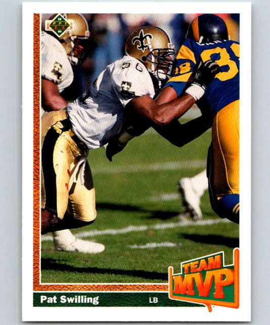 1991 Upper Deck #468 Pat Swilling Saints TM NFL Football Image 1