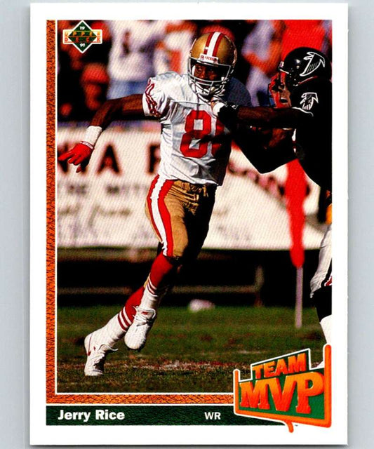 1991 Upper Deck #475 Jerry Rice 49ers TM NFL Football Image 1