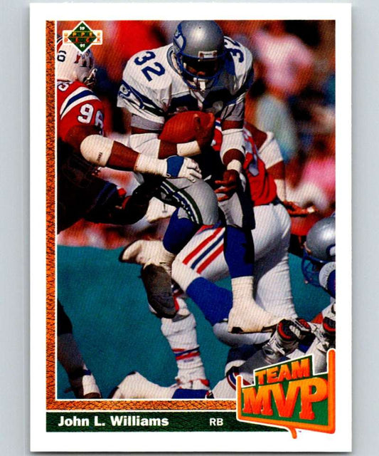 1991 Upper Deck #476 John Williams Seahawks TM NFL Football Image 1