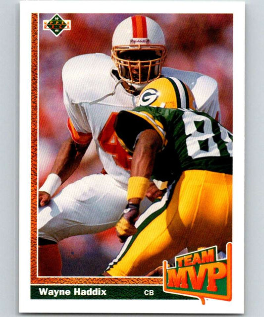 1991 Upper Deck #477 Wayne Haddix Buccaneers TM NFL Football Image 1