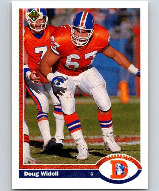 1991 Upper Deck #479 Doug Widell Broncos NFL Football Image 1
