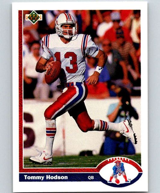 1991 Upper Deck #480 Tommy Hodson Patriots NFL Football Image 1