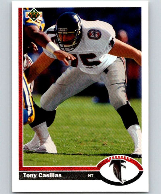 1991 Upper Deck #483 Tony Casillas Falcons NFL Football Image 1