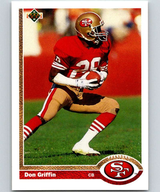 1991 Upper Deck #494 Don Griffin 49ers NFL Football Image 1