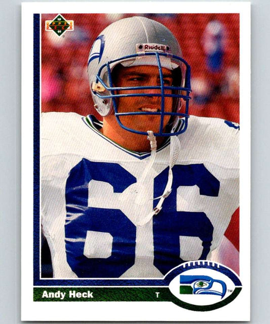 1991 Upper Deck #495 Andy Heck Seahawks NFL Football Image 1