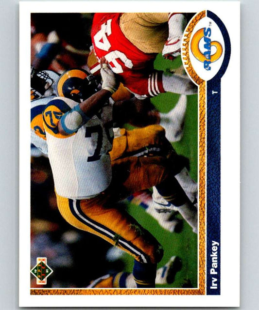 1991 Upper Deck #497 Irv Pankey LA Rams NFL Football Image 1