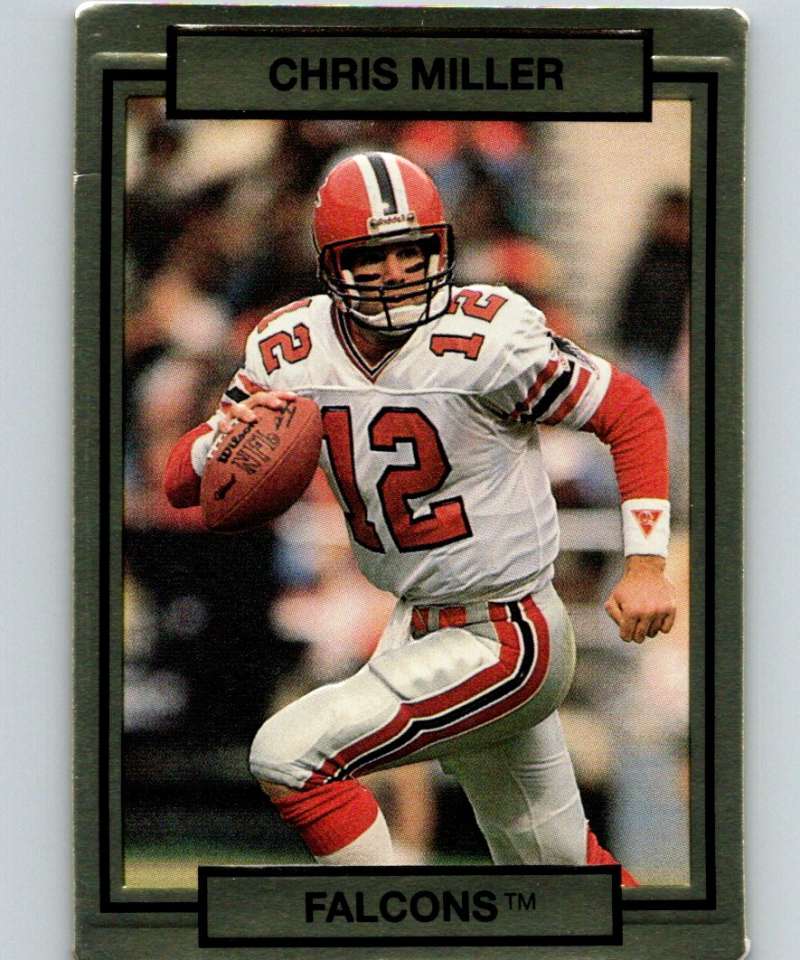 1990 Action Packed #8 Chris Miller Falcons NFL Football Image 1