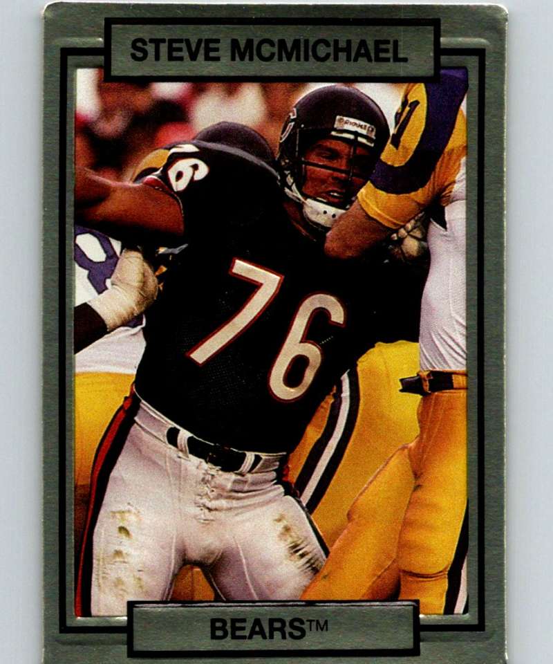 1990 Action Packed #27 Steve McMichael Bears NFL Football Image 1