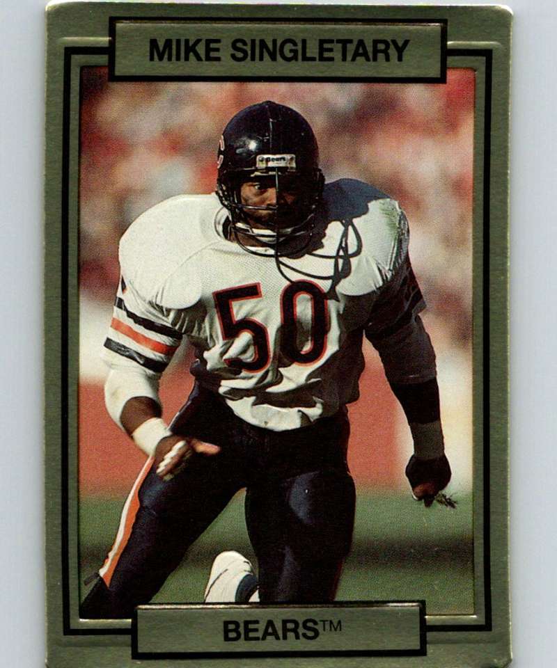 1990 Action Packed #29 Mike Singletary Bears NFL Football Image 1