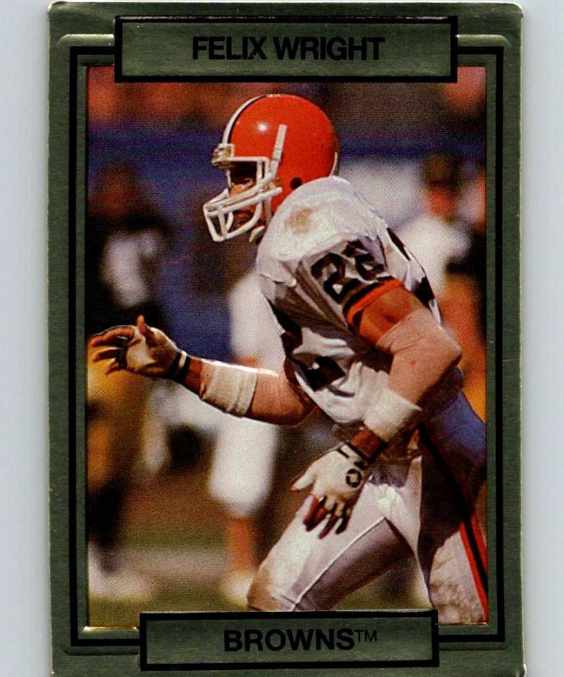 1990 Action Packed #50 Felix Wright Browns NFL Football Image 1