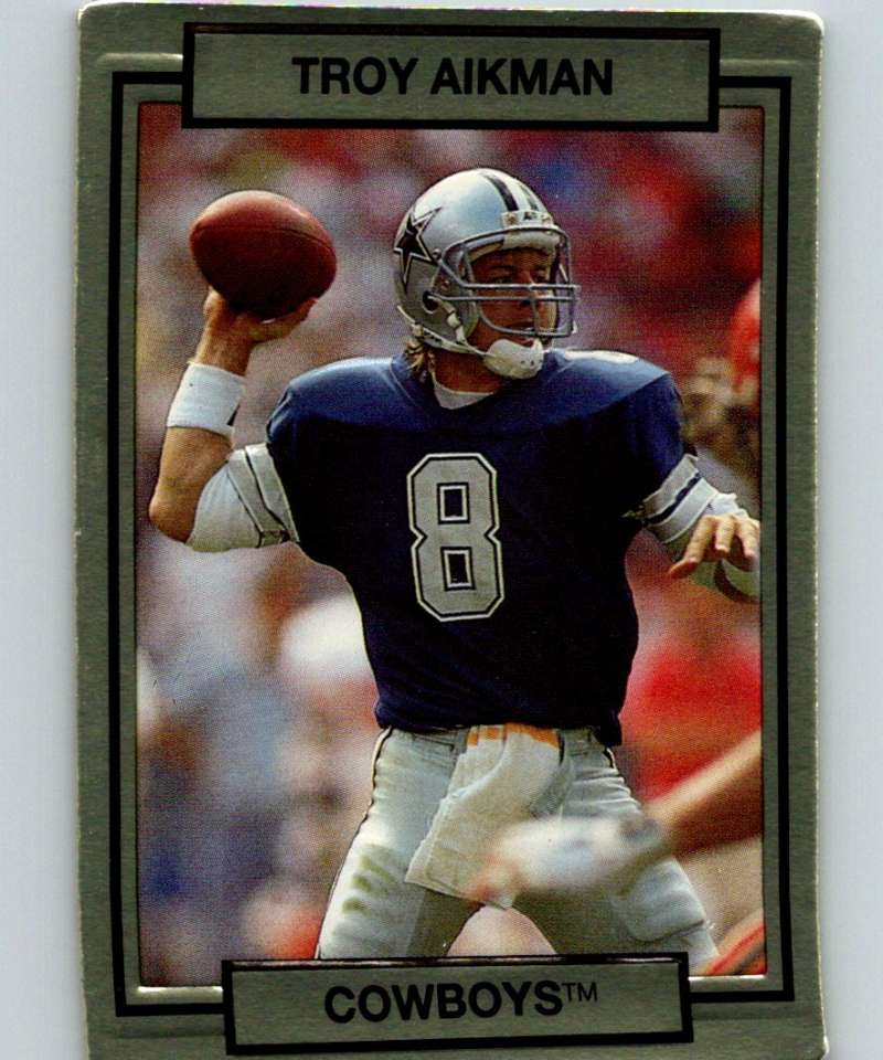 1990 Action Packed #51 Troy Aikman Cowboys NFL Football Image 1