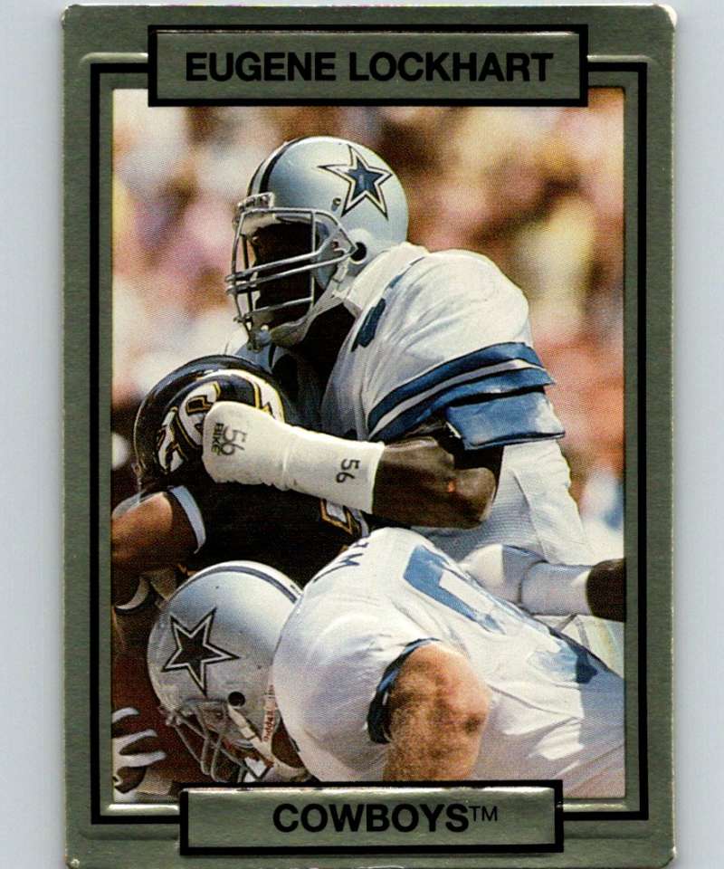 1990 Action Packed #56 Eugene Lockhart Cowboys NFL Football Image 1