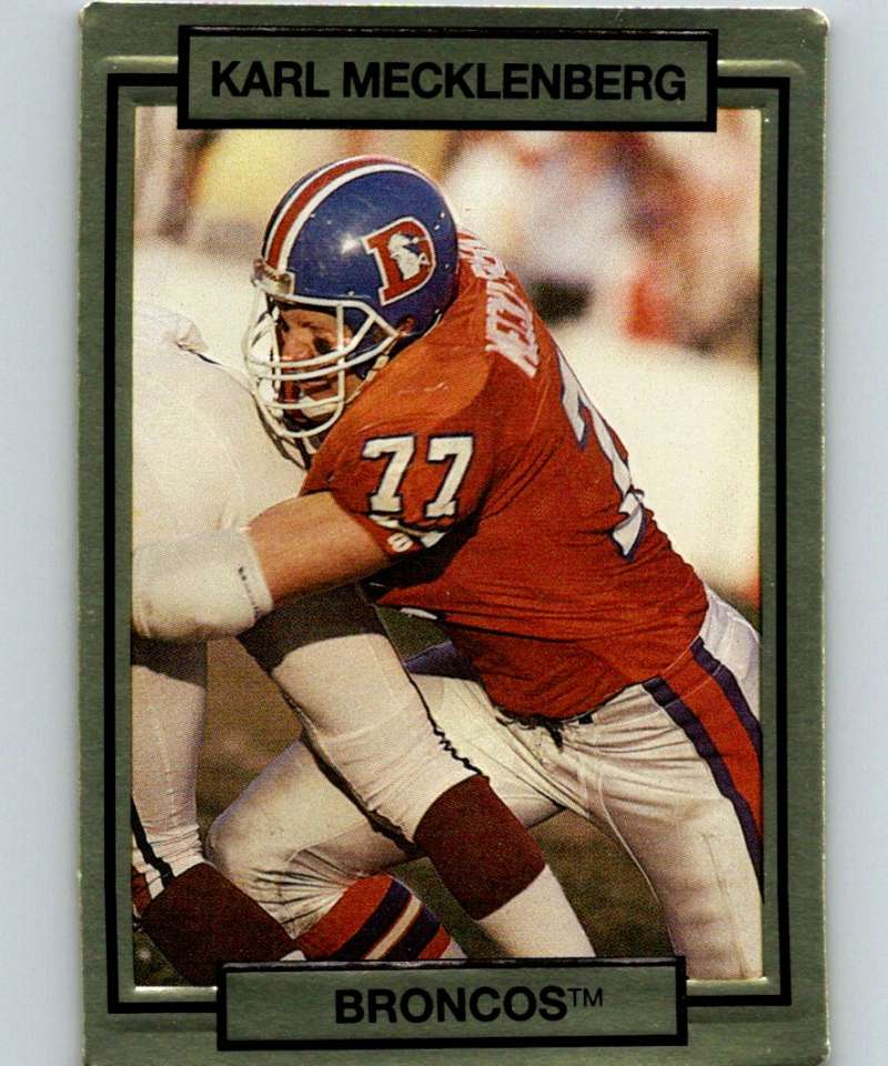 1990 Action Packed #68 Karl Mecklenburg Broncos NFL Football Image 1