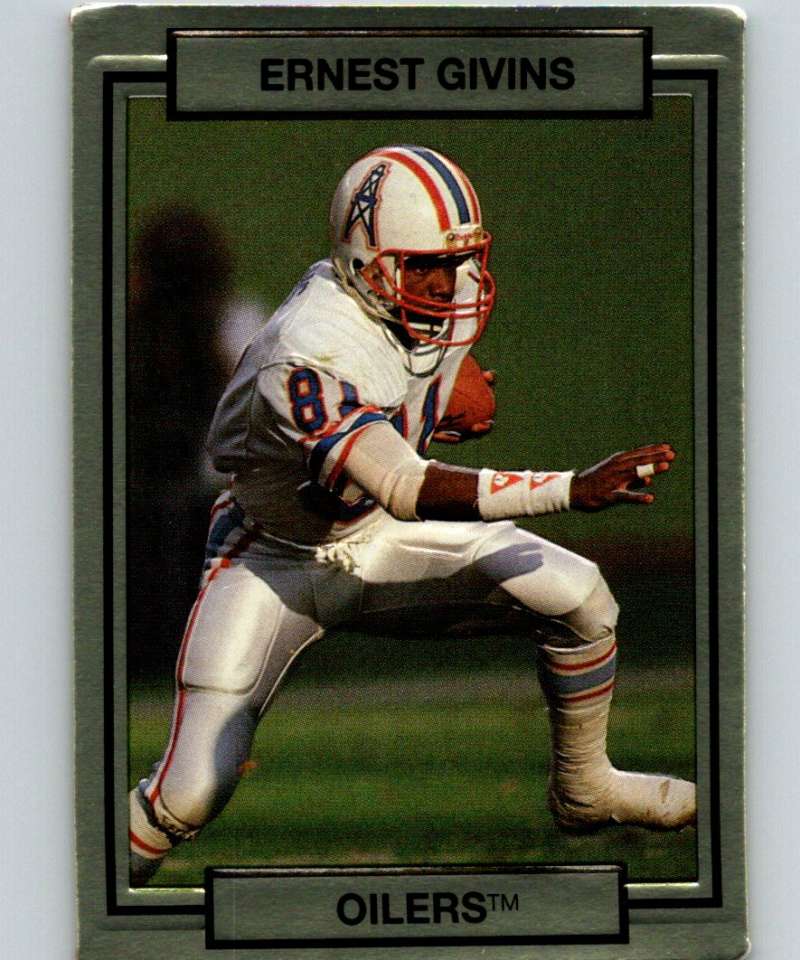 1990 Action Packed #92 Ernest Givins Oilers NFL Football Image 1