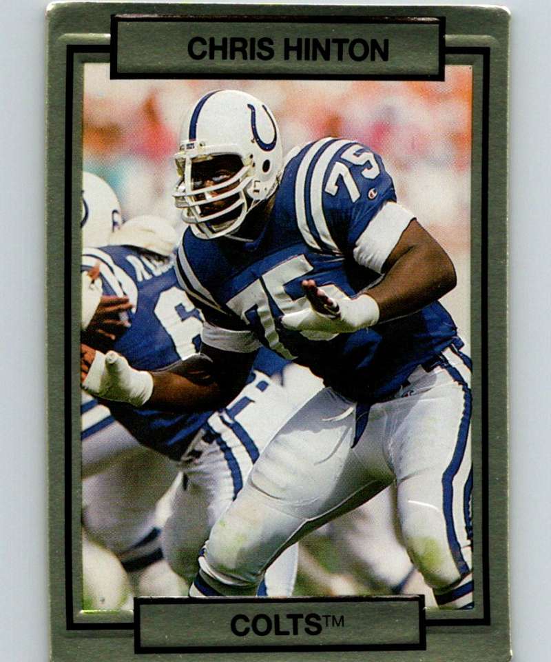 1990 Action Packed #106 Chris Hinton Colts NFL Football Image 1