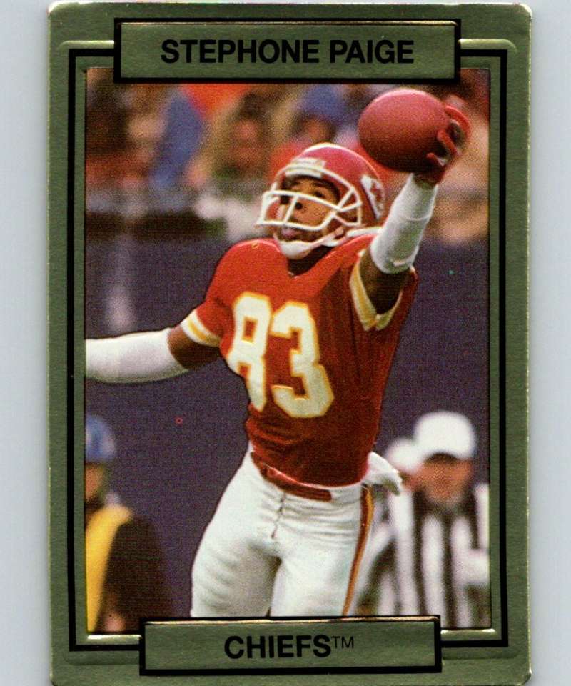 1990 Action Packed #117 Stephone Paige Chiefs NFL Football Image 1