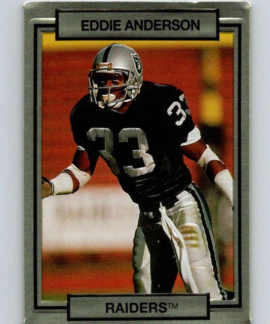 1990 Action Packed #122 Eddie Anderson RC Rookie LA Raiders NFL Football Image 1