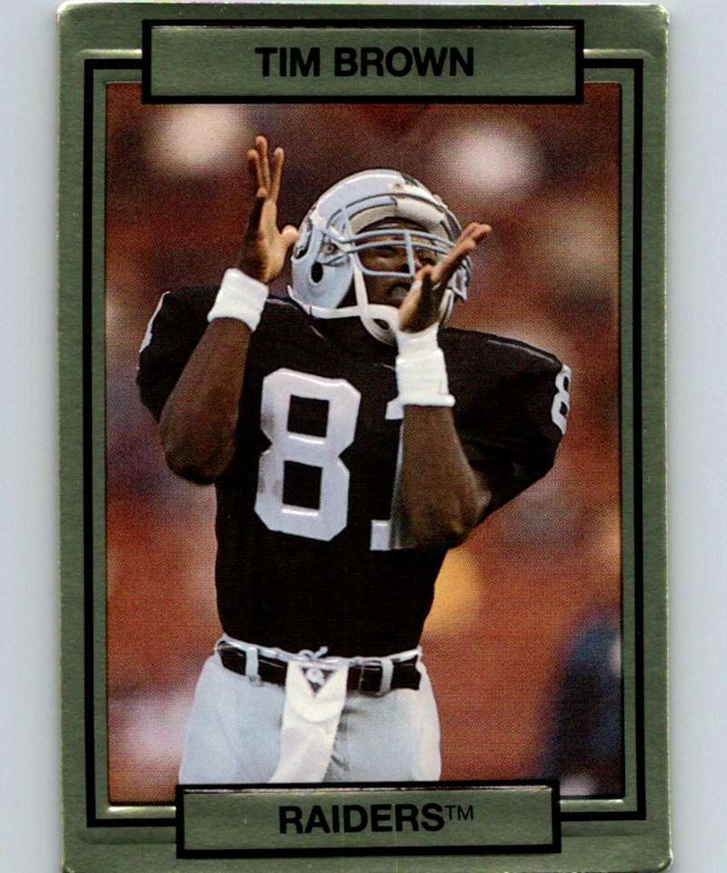 1990 Action Packed #124 Tim Brown LA Raiders NFL Football Image 1