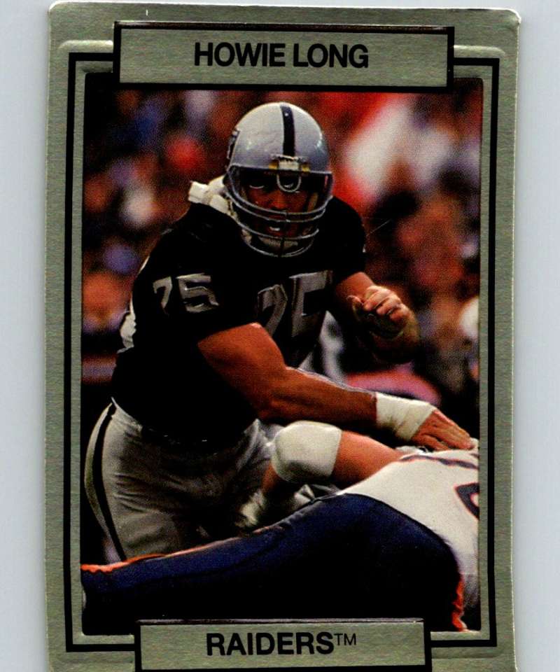 1990 Action Packed #129 Howie Long LA Raiders NFL Football Image 1