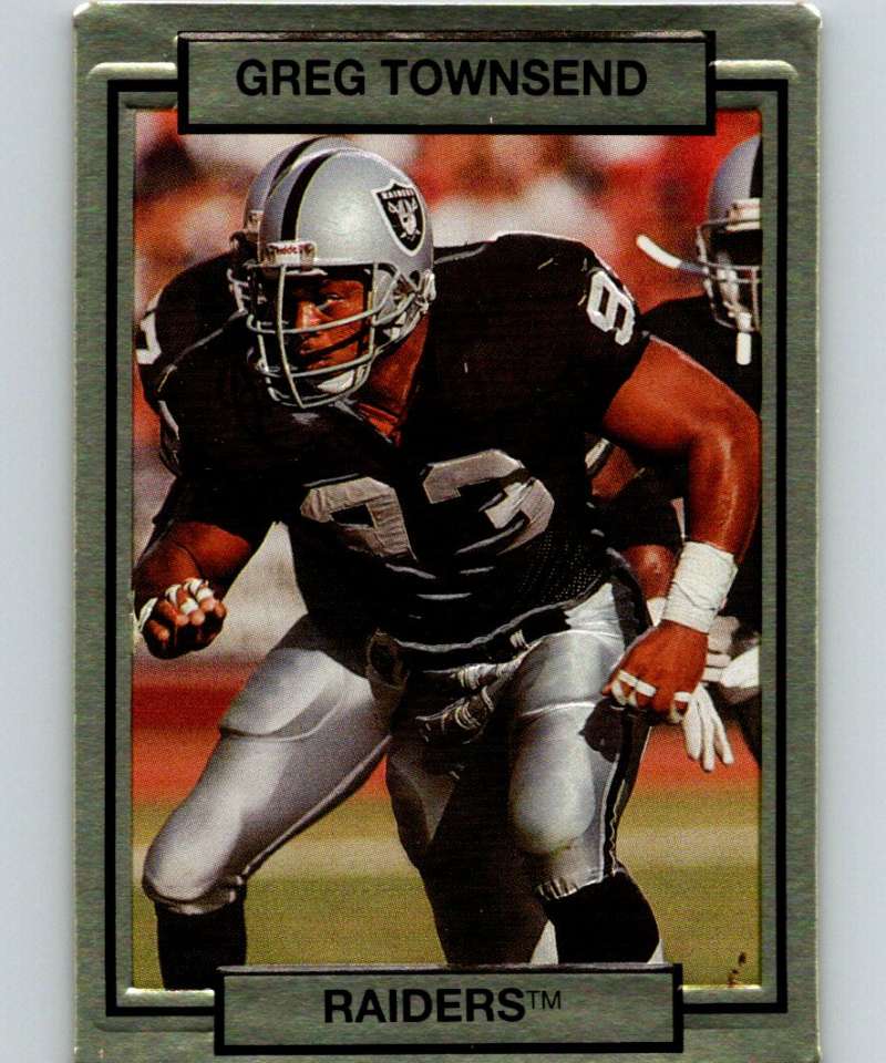 1990 Action Packed #130 Greg Townsend LA Raiders NFL Football Image 1