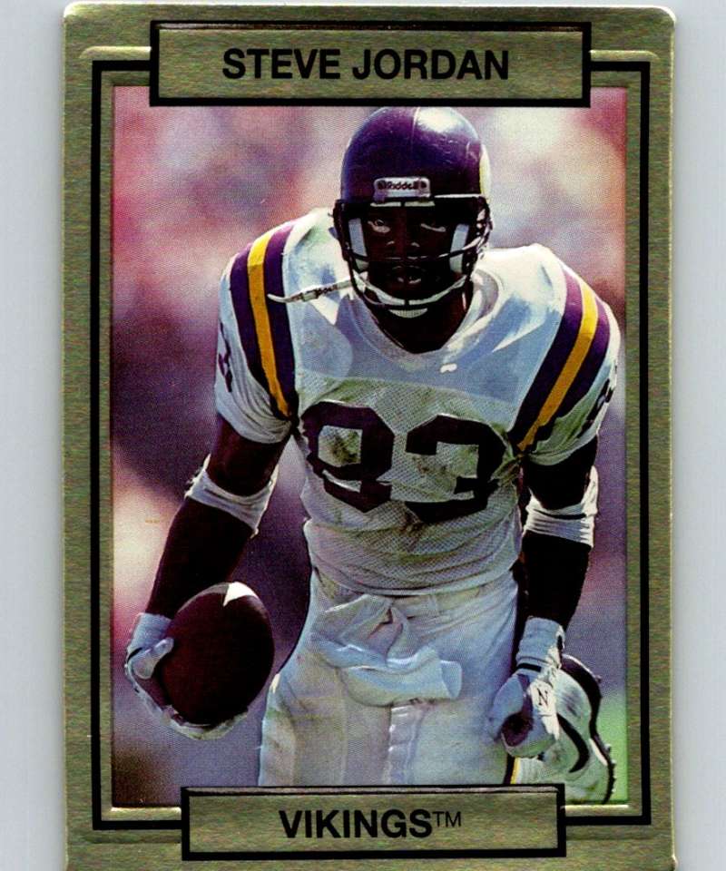 1990 Action Packed #154 Steve Jordan Vikings NFL Football Image 1