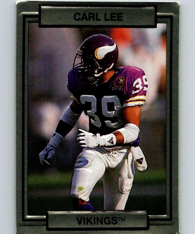 1990 Action Packed #155 Carl Lee Vikings NFL Football Image 1