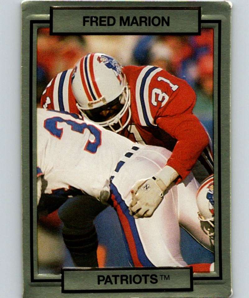 1990 Action Packed #165 Fred Marion Patriots NFL Football Image 1