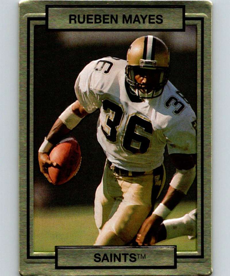 1990 Action Packed #178 Rueben Mayes Saints NFL Football Image 1