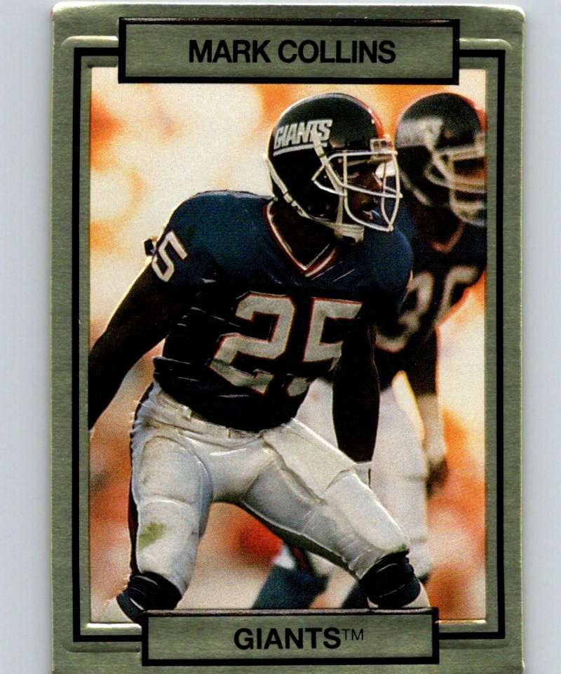 1990 Action Packed #184 Mark Collins NY Giants NFL Football Image 1