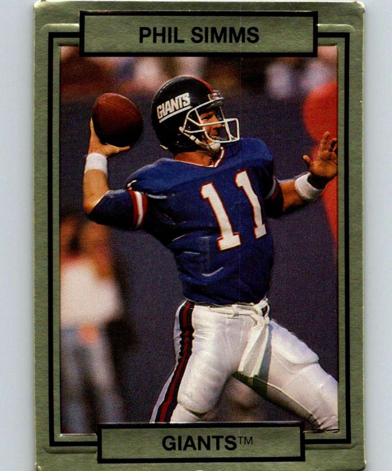 1990 Action Packed #188 Phil Simms NY Giants NFL Football Image 1