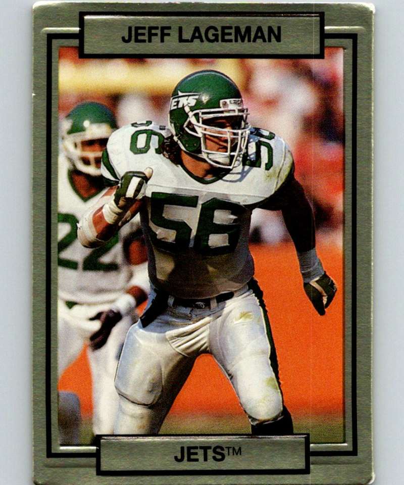 1990 Action Packed #194 Jeff Lageman NY Jets NFL Football Image 1