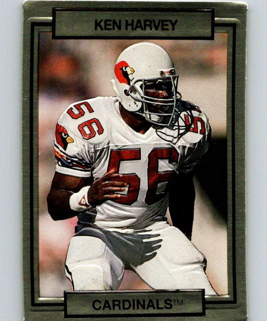 1990 Action Packed #213 Ken Harvey RC Rookie Cardinals NFL Football Image 1