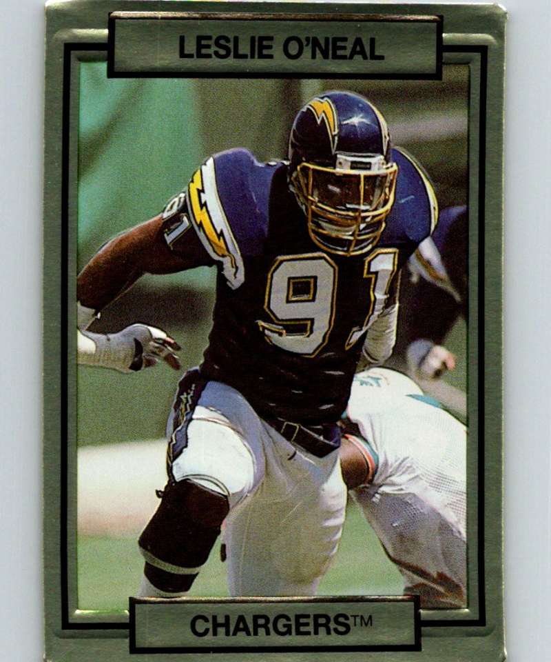 1990 Action Packed #236 Leslie O'Neal Chargers NFL Football Image 1
