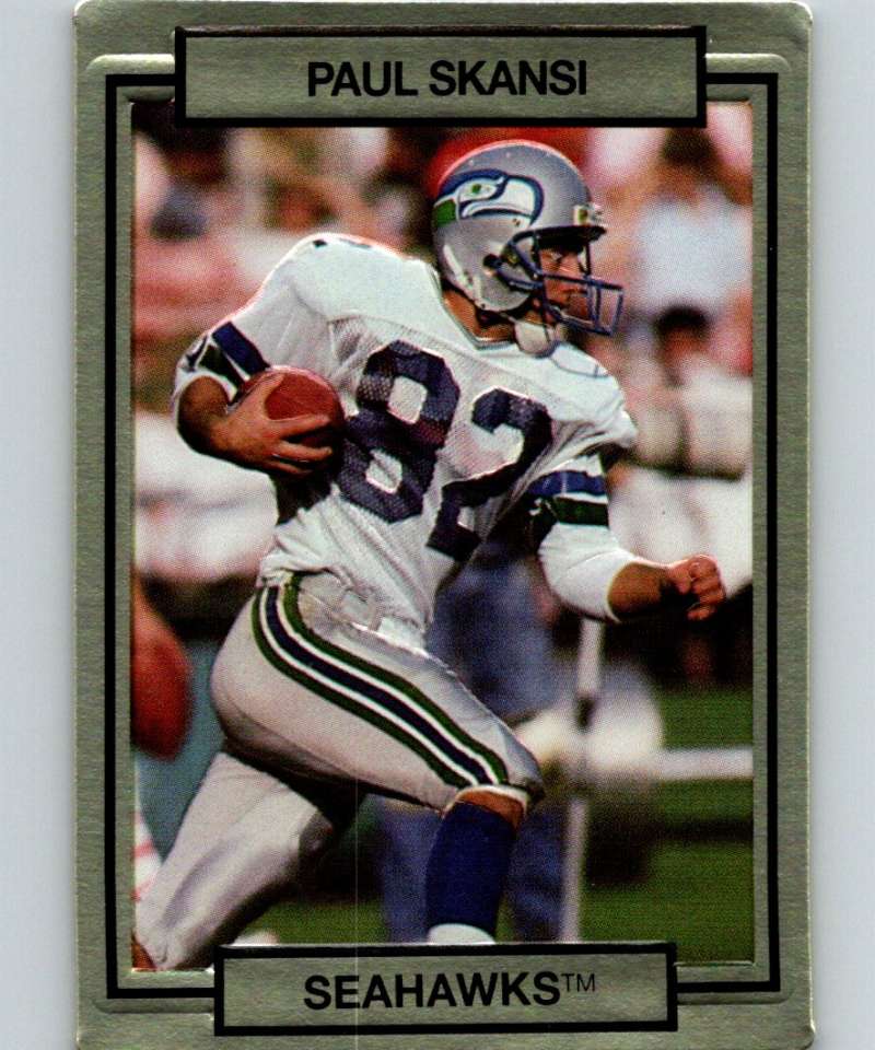 1990 Action Packed #258 Paul Skansi RC Rookie Seahawks NFL Football Image 1